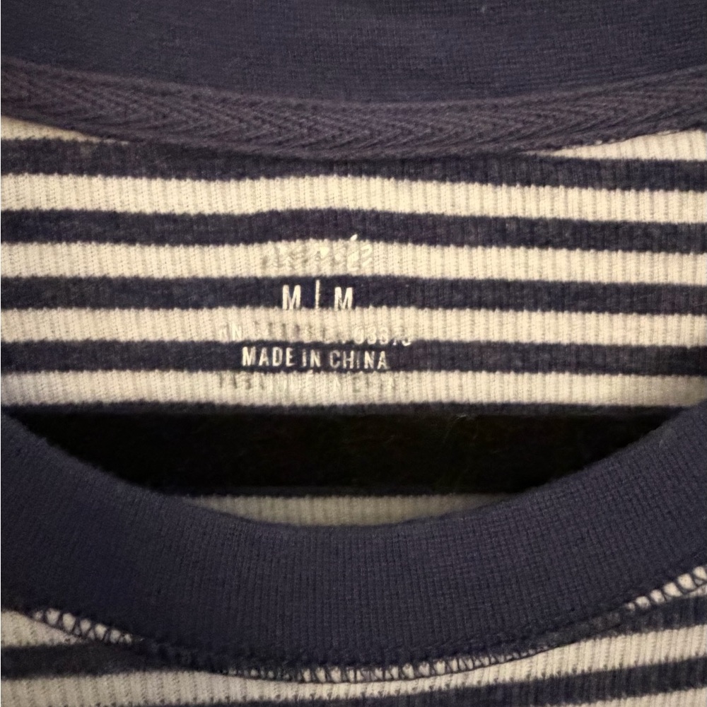 Aerie Striped Long Sleeve Shirt | Size Medium - Picture 2 of 2